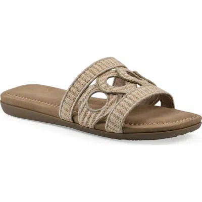 Cliffs By White Mountain Fraly Raffia Slide Sandal In Natural Raffia