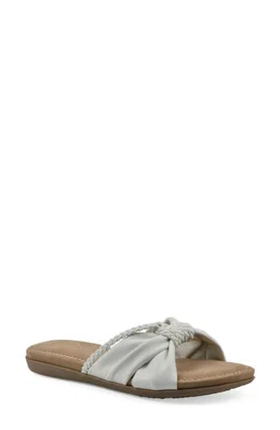 Cliffs By White Mountain Women's Fasha Slide Slip-on Sandals In White Smooth