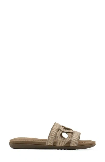 Cliffs By White Mountain Fraly Raffia Slide Sandal In Natural Raffia