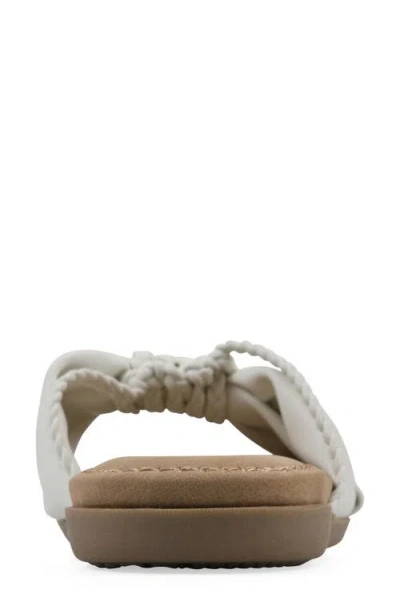 Cliffs By White Mountain Women's Fasha Slide Slip-on Sandals In White Smooth