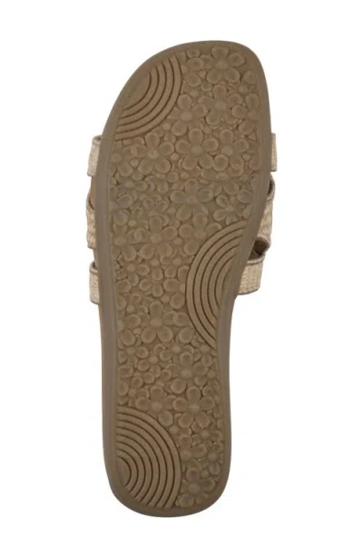 Cliffs By White Mountain Fraly Raffia Slide Sandal In Natural Raffia