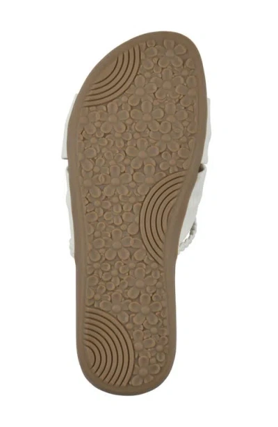 Cliffs By White Mountain Women's Fasha Slide Slip-on Sandals In White Smooth