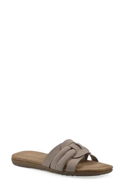 Cliffs By White Mountain Fraley Slide Sandal In Taupe Embossed