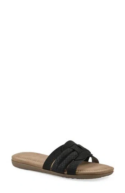 Cliffs By White Mountain Fraley Slide Sandal In Black Embossed