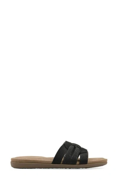 Cliffs By White Mountain Fraley Slide Sandal In Black Embossed