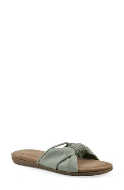 Cliffs By White Mountain Women's Fasha Slide Slip-on Sandals In Sage Green