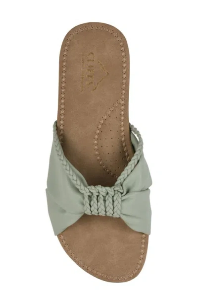 Cliffs By White Mountain Women's Fasha Slide Slip-on Sandals In Sage Green