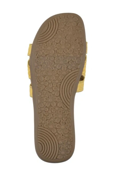 Cliffs By White Mountain Fraly Raffia Slide Sandal In Yellow Raffia
