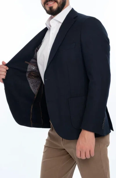 Vellapais Solid Sport Coat In Navy Blue