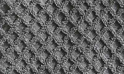 Woven & Weft Diamond Textured Single Bath Towel In Dark Gray