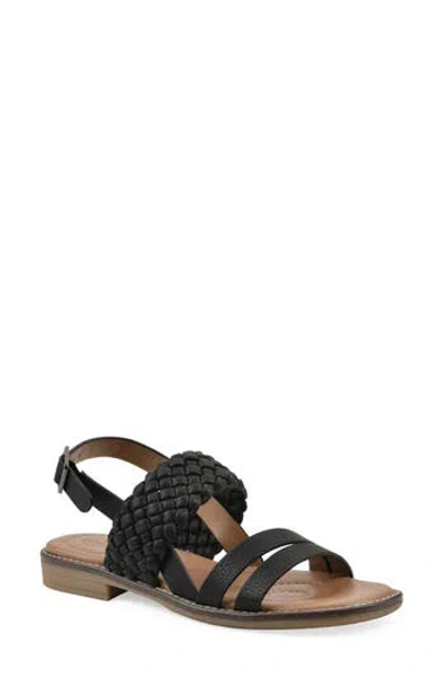 Cliffs By White Mountain Macaroni Slingback Sandal In Black Smooth