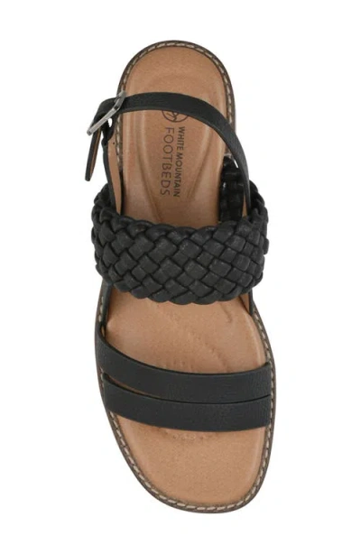 Cliffs By White Mountain Macaroni Slingback Sandal In Black Smooth