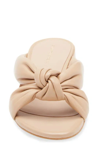 Stuart Weitzman Playa 35 Knot Slide Sandal In Golden Beige