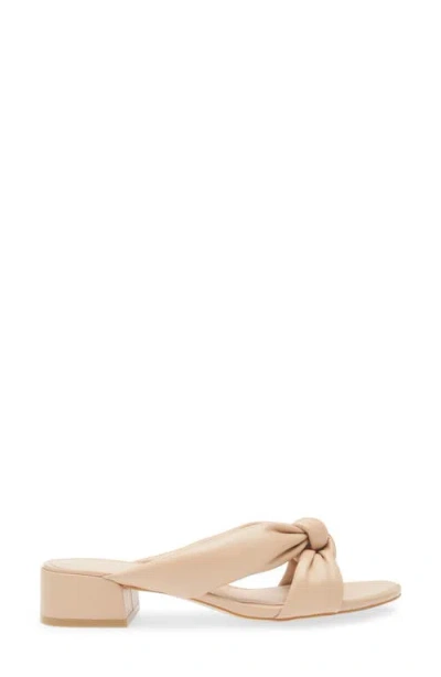 Stuart Weitzman Playa 35 Knot Slide Sandal In Golden Beige