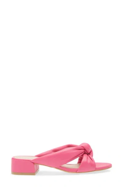 Stuart Weitzman Playa 35 Knot Slide Sandal In Peonia