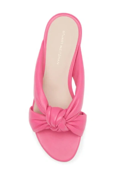 Stuart Weitzman Playa 35 Knot Slide Sandal In Peonia