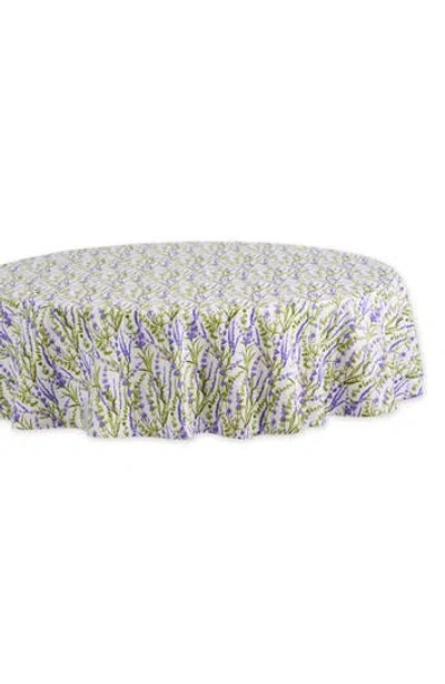Design Imports Lavender Fields Round Tablecloth In Purple