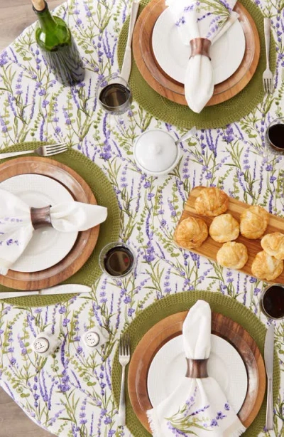 Design Imports Lavender Fields Round Tablecloth In Purple
