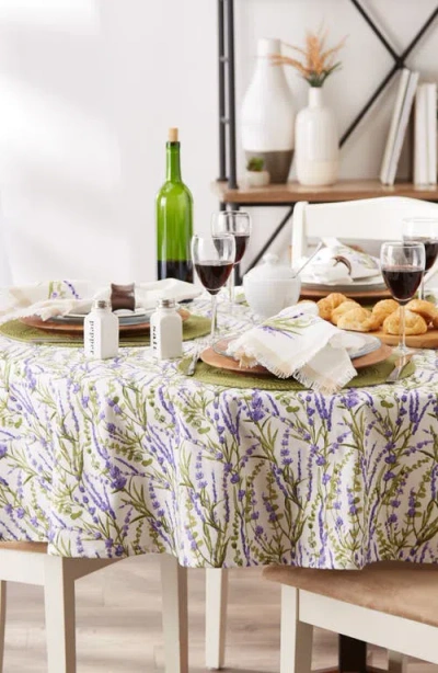 Design Imports Lavender Fields Round Tablecloth In Purple