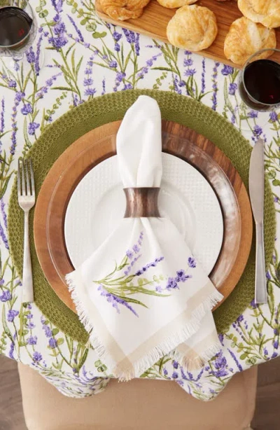 Design Imports Lavender Fields Round Tablecloth In Purple