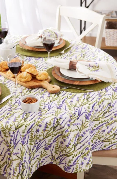 Design Imports Lavender Fields Round Tablecloth In Purple
