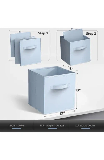 Sorbus 8-pack Foldable Storage Cube Bins In Pastel Blue