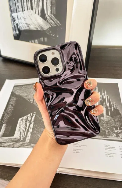 Auramma Black Crinkle Iphone 16 Pro Max Case In Black