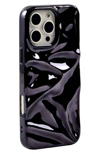 Auramma Black Crinkle Iphone 16 Pro Max Case In Black