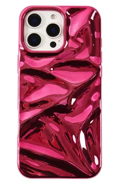 Auramma Fuchsia Crinkle Iphone 16 Pro Max Case In Fuchsia