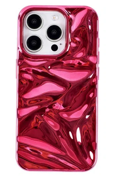 Auramma Fuchsia Crinkle Iphone 15 Pro Max Case In Fuchsia