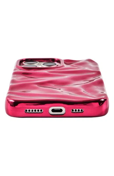 Auramma Fuchsia Crinkle Iphone 16 Pro Max Case In Fuchsia