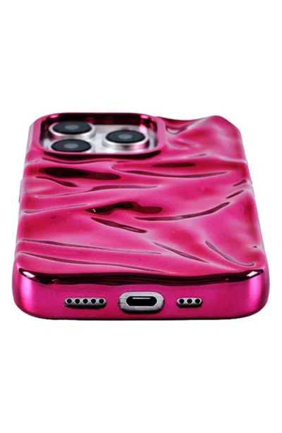 Auramma Fuchsia Crinkle Iphone 15 Pro Max Case In Fuchsia