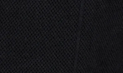 Spring + Mercer Patch Pocket Button-up Polo Sweater In Black