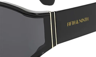 Fifth & Ninth Ember 60mm Oval Sunglasses In Black/black