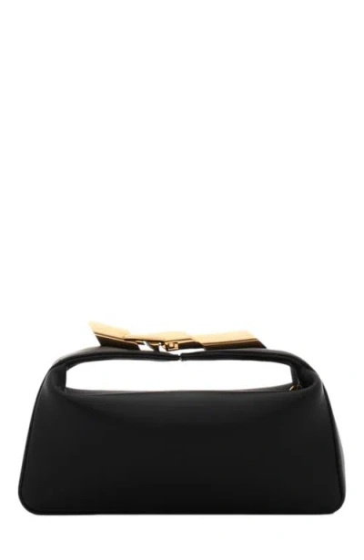 Lanvin Haute Sequence Black Leather Bag In Nero