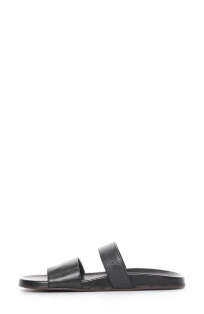 The Row Leather Double Strap Thong Slippers In Black