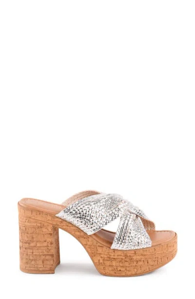 Seychelles Adorned Platform Sandal In Silver