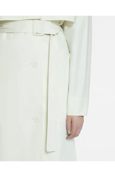 Lanvin Cotton Trench Coat In Off White
