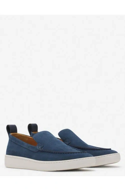 Lanvin Suede Slipper Navy Blue Color In Blue Navy