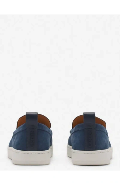 Lanvin Suede Slipper Navy Blue Color In Blue Navy