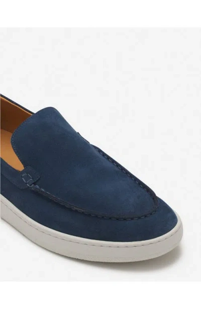 Lanvin Suede Slipper Navy Blue Color In Blue Navy