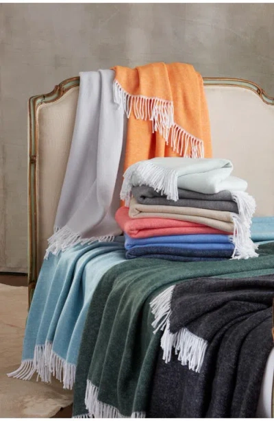 Matouk Pezzo Throw Blanket In Azure