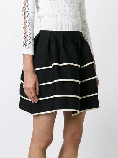 Shop Fausto Puglisi Striped Short Full Skirt