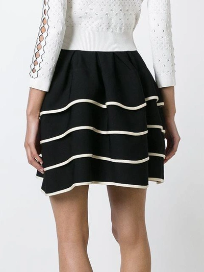 Shop Fausto Puglisi Striped Short Full Skirt
