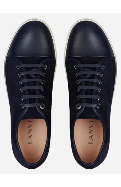Lanvin Dbb1 Suede Sneakers In Multi