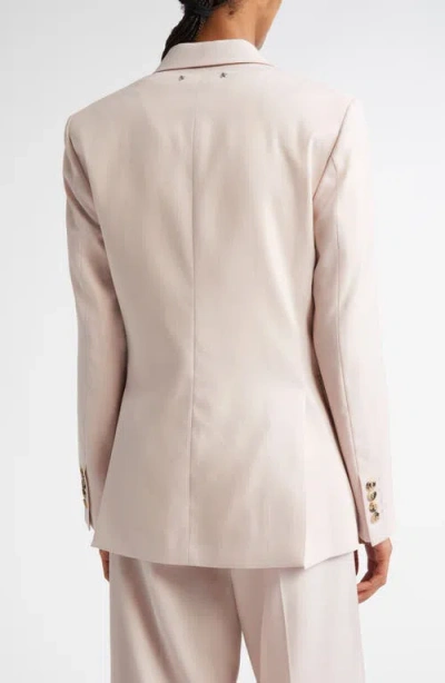 Golden Goose Light Pink Double-breasted Wool Jacket In Shadow Gray