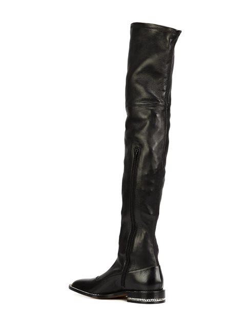 Givenchy Chain-trimmed Over-the-knee Boots In Black Stretch-leather In ...