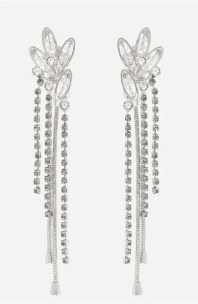 Lanvin Crystal-embellished Earrings In Silverrystal