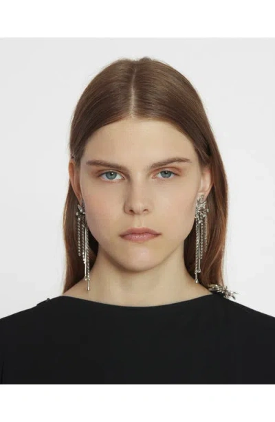 Lanvin Crystal-embellished Earrings In Silverrystal