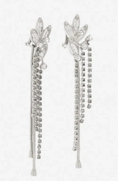Lanvin Crystal-embellished Earrings In Silverrystal